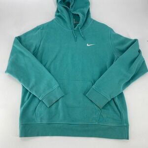 Nike Teal Turquoise Pullover Hoodie Sweatshirt Men's XL Kangaroo Pocket